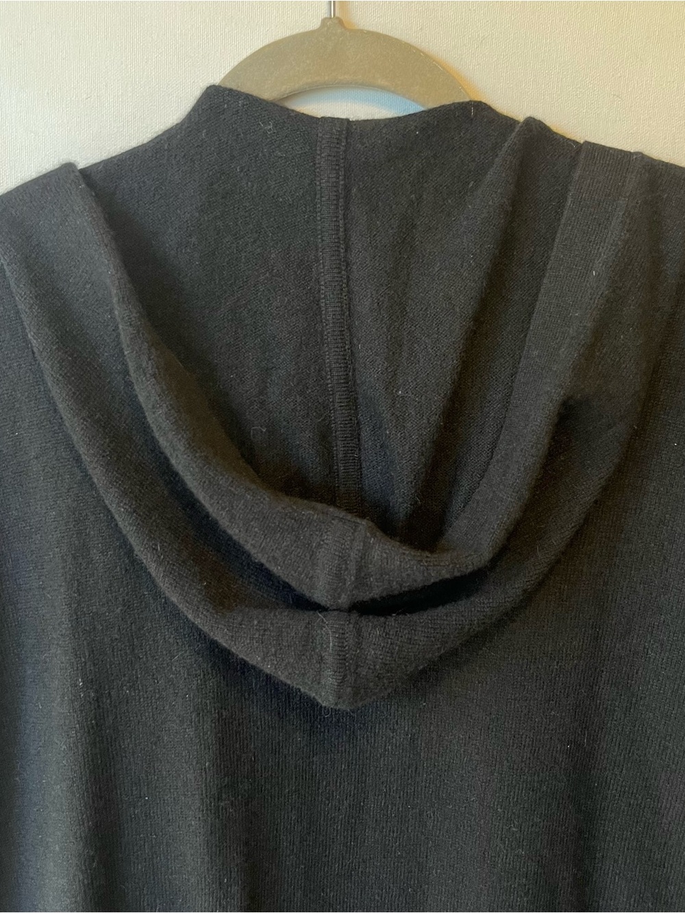 Charter Club 100% Cashmere hooded cardigan M Black Open front Long Womens - Picture 9 of 9
